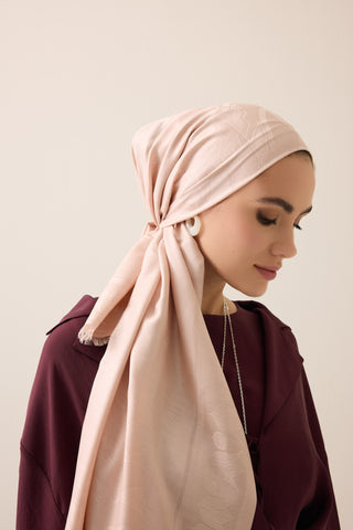 Kufi Pudra Jakar İpek Şal 70x200