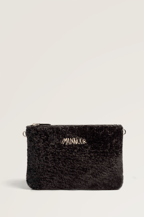 Fur Anthracite Portfolio Bag