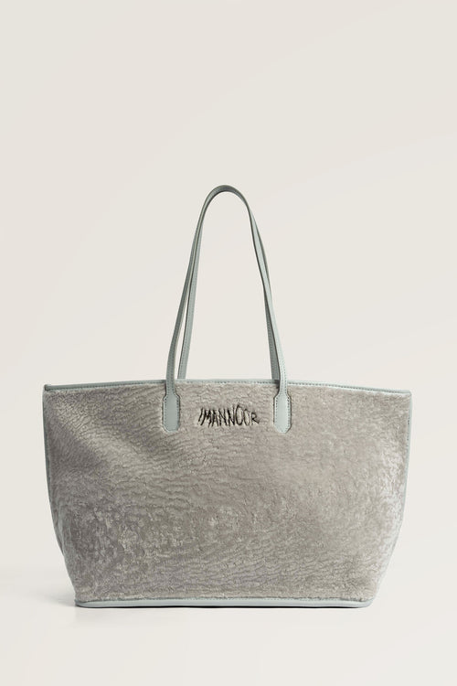 Fur Market Mono Silver Bag