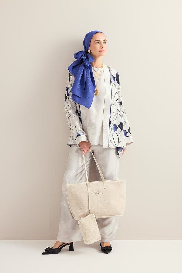 Fur Market Mono Dark White Bag