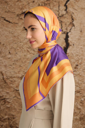 Box Box Silk Scarf Orange