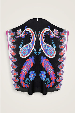 Lahor Siyah İpek Kaftan
