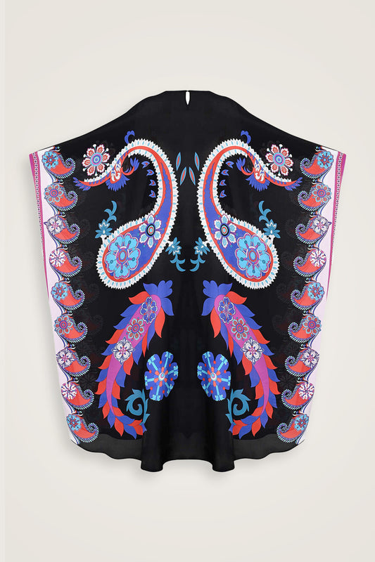 Lahor Siyah İpek Kaftan