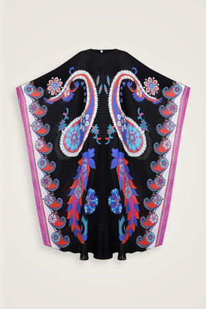Lahor Siyah İpek Kaftan