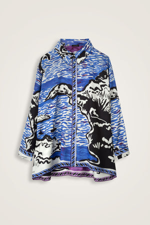 Lakeside Purple-Pink Twill Silk Shirt