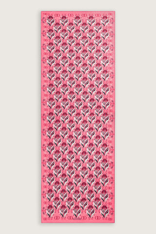 Lale Pembe Pamuk İpek Şal 70x210
