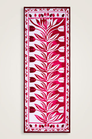 Lale Yolu Pembe Pamuk Şal 80x200