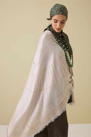Leyla Bej Yün İpek Eşarp 140x140