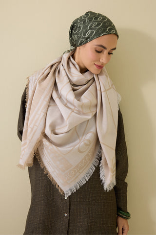 Leyla Bej Yün İpek Eşarp 140x140