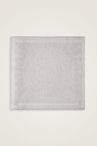 Leyla Gri Yün İpek Eşarp 140x140
