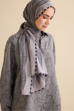 Shuttle Gray Cotton Floss Shawl