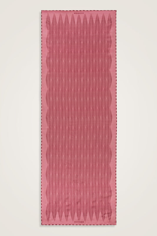 Mekik Pembe Pamuk Floş Şal 70x210