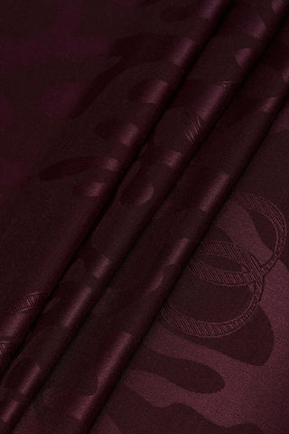 Mercan Bordo Jakarlı İpek Şal 70x200