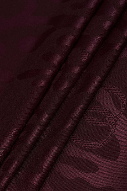 Mercan Bordo Jakarlı İpek Şal 70x200