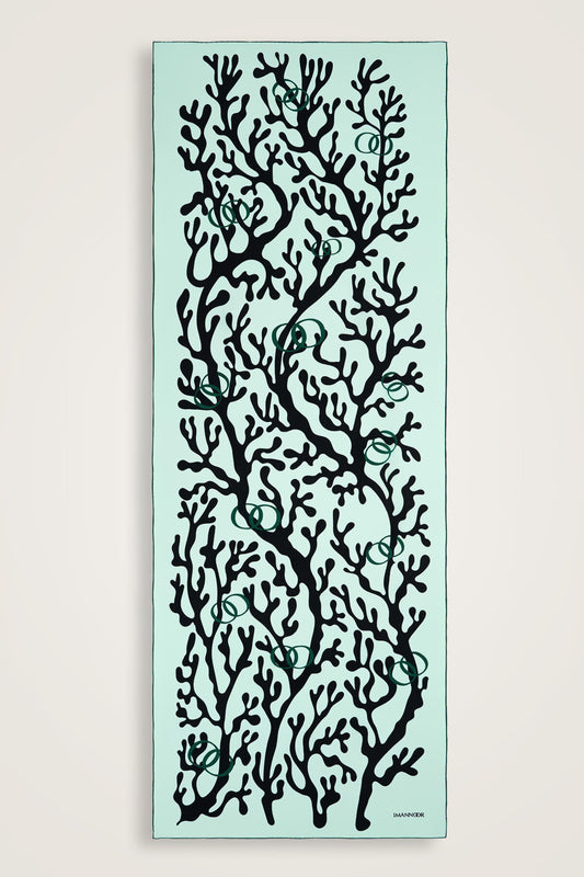 Mercan Nane Krep İpek Şal 70x200