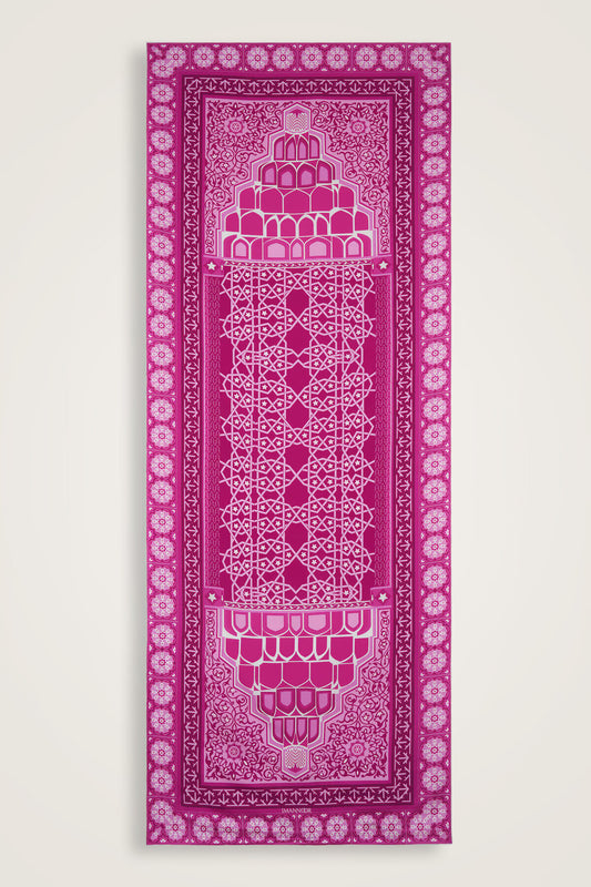 Mihrab Mor Pamuk İpek Şal 80x210