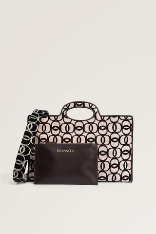 Monogram Dokuma Bej Çanta