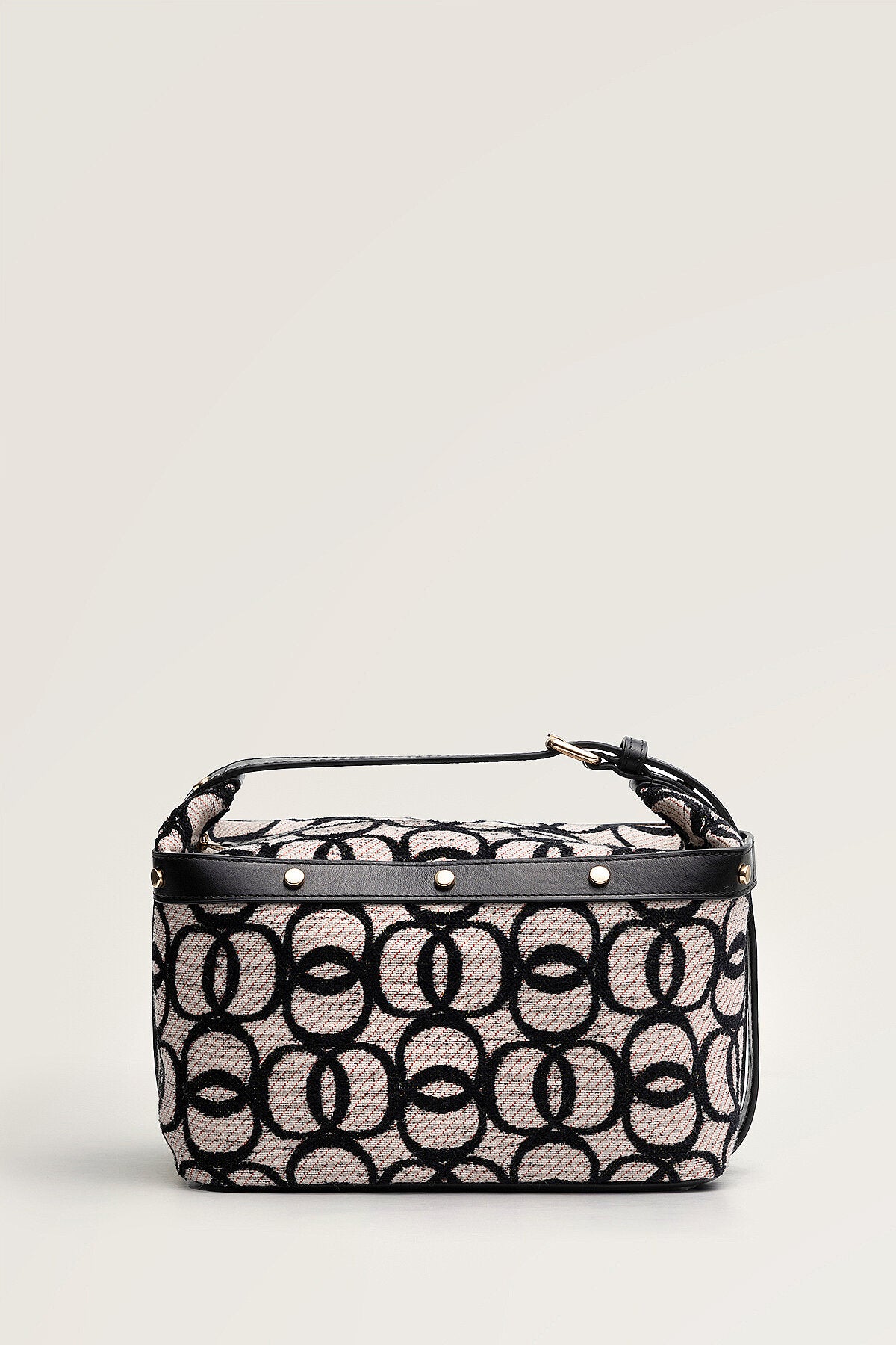 Monogram Dokuma Bej Kutu Çanta