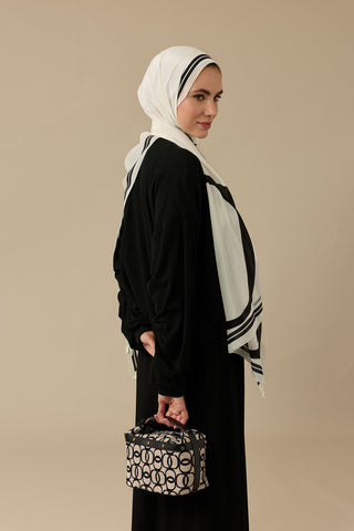 Monogram Dokuma Bej Kutu Çanta