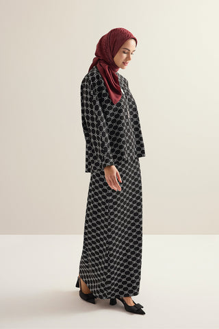 Monogram Jakar Siyah Örme Bluz