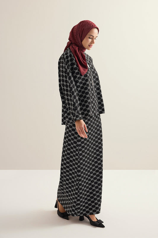 Monogram Jakar Siyah Örme Bluz