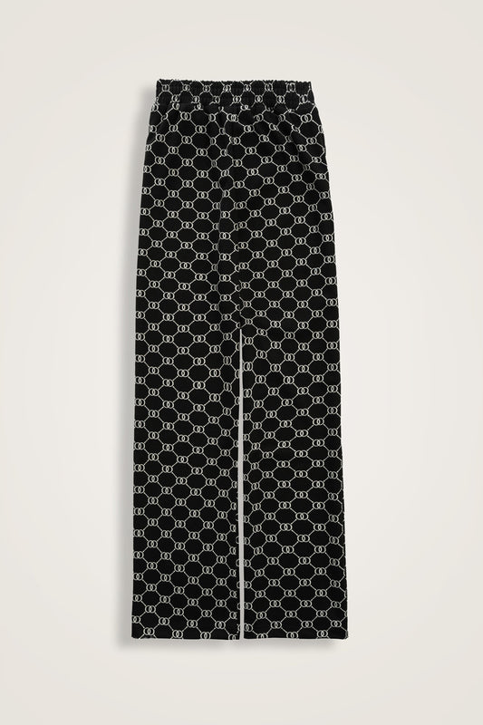 Monogram Siyah Triko Eşofman Altı