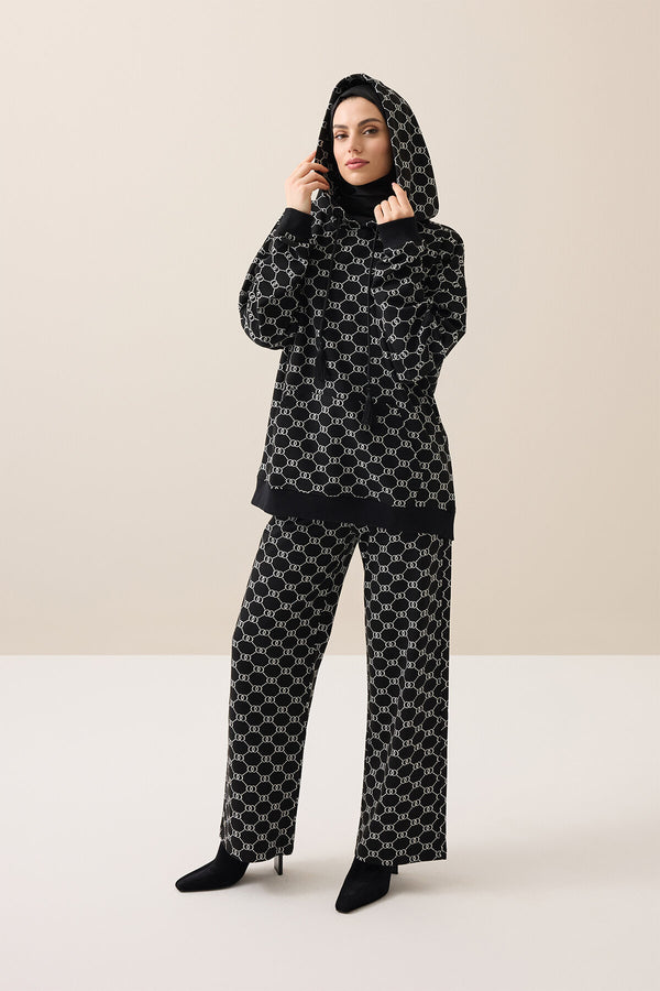 Monogram Black Knit Sweatpants
