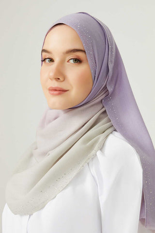 Muson Lila Yün İpek Şal 70x200