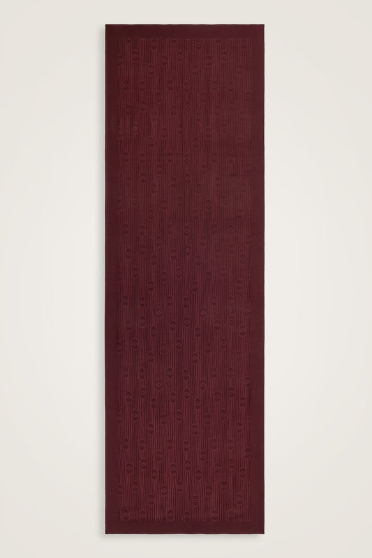 Nehir Logo Bordo Naia Air Jakar Şal 70x210