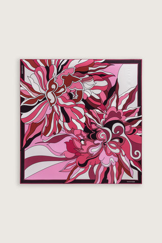 Neşe Bordo Tivil İpek Eşarp 90x90