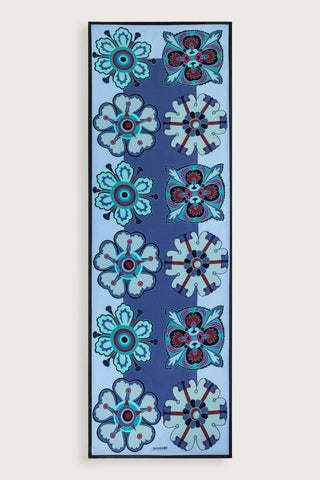Nilüfer Mavi Floş Viskon Şal 70x210