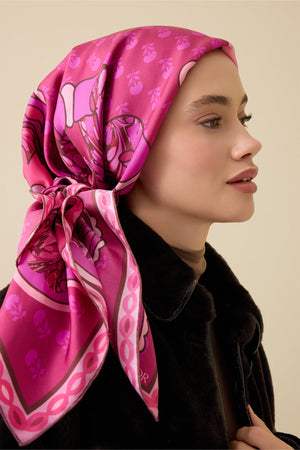 Lotus Pink Silk Twill Scarf