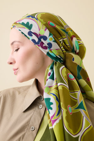 Lotus Green Floss Viscose Shawl