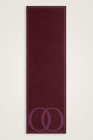 Noor Logo Bordo Krep İpek Şal 70x210