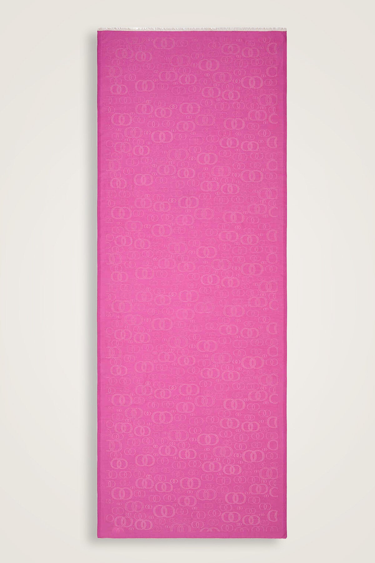 Noor Pembe Jakarlı İpek Şal 70x200