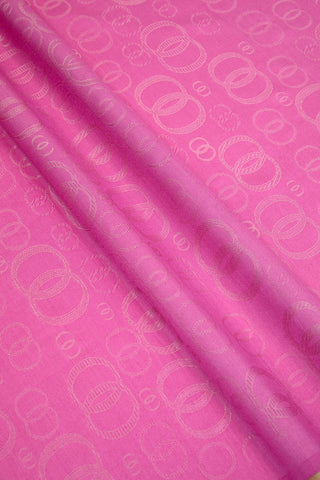 Noor Pembe Jakarlı İpek Şal 70x200