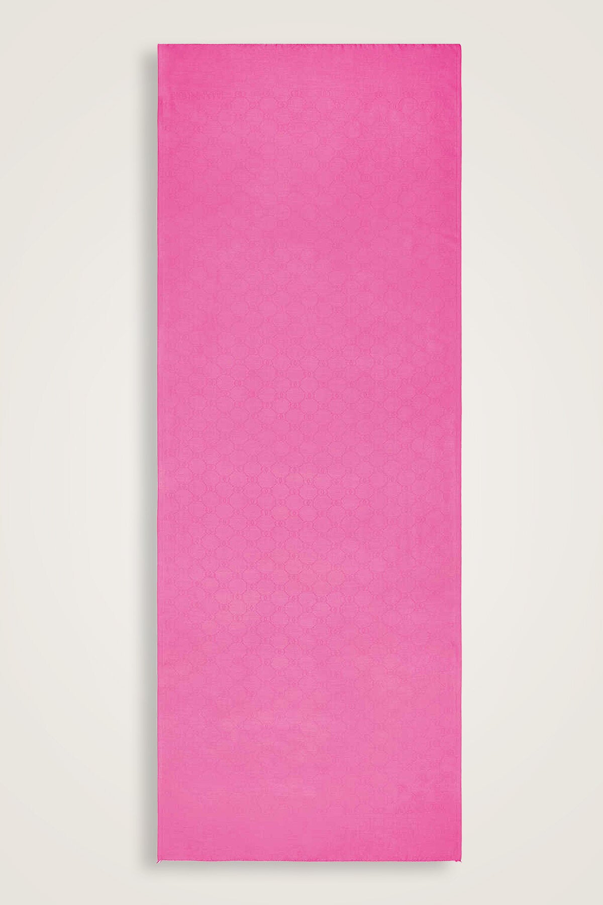 Noor Petek Pembe Jakarlı İpek Şal 70x200