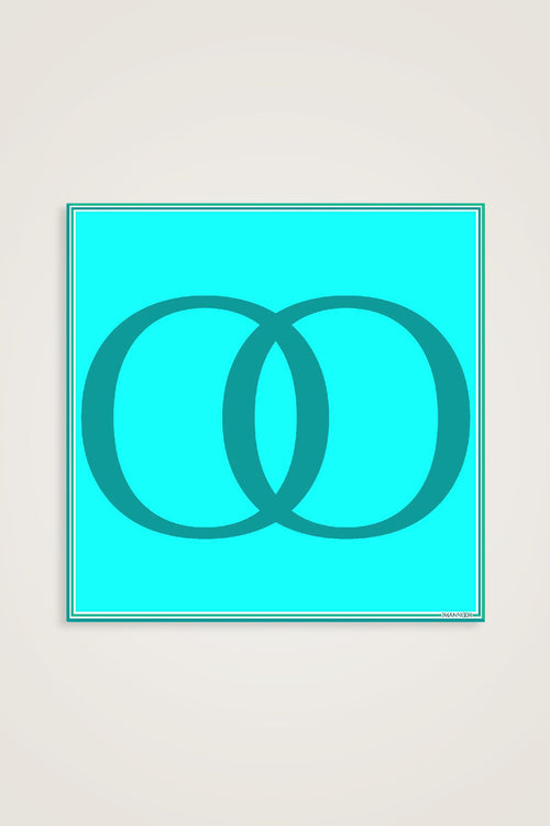 Noor S Twill Silk Scarf Turquoise