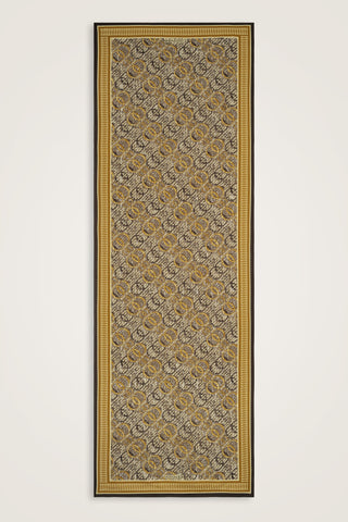 Noor Yağmuru Sarı Pamuk Floş Şal 70x210