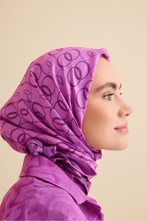 Noor Road 2 Fuchsia Silk Scarf