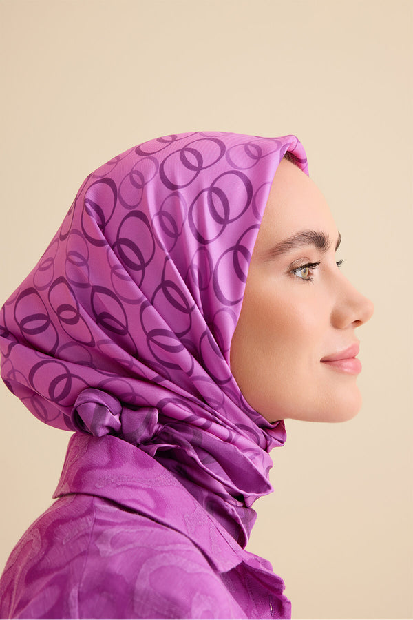 Noor Road 2 Fuchsia Silk Scarf