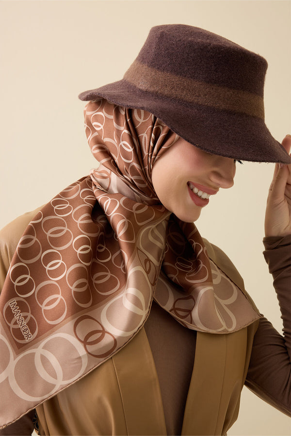 Noor Road 2 Cinnamon Silk Scarf