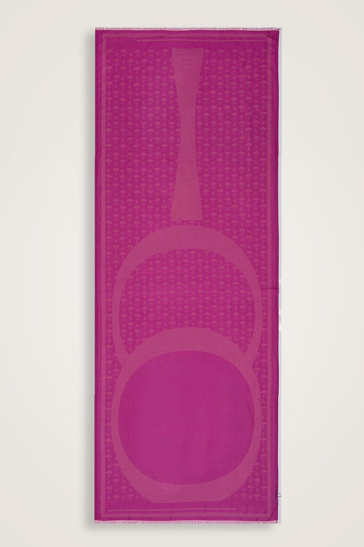 OO Monogram Pembe İpek Şal 70x200