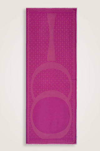 OO Monogram Pembe İpek Şal 70x200