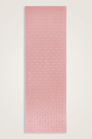 Oryantal Kafes Açık Pembe Jakarlı İpek Şal 70x200