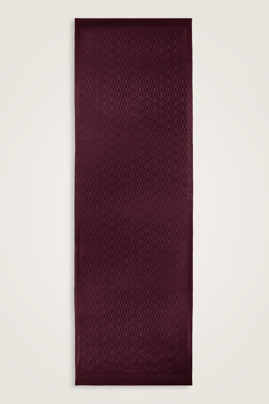 Oryantal Zincir Bordo Pamuk İpek Şal 70x200