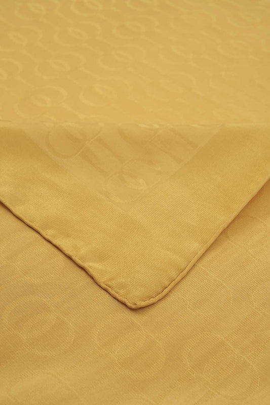 Oryantal Zincir Sarı Pamuk İpek Şal 70x200