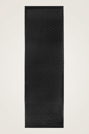 Oriental Chain Silk Cotton Shawl Black
