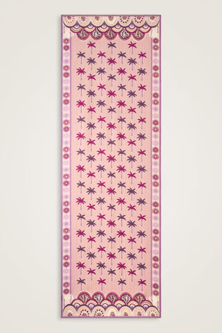 Palmiye Adası Pembe Pamuk İpek Şal 70x210