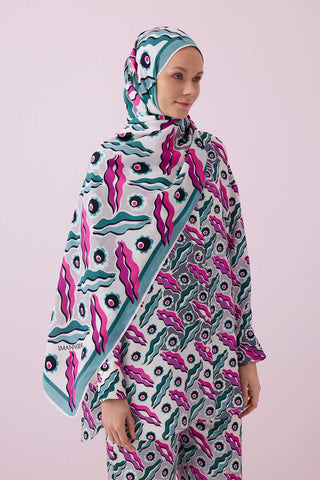 Pelenk Pembe Floş Viskon Şal 70x210